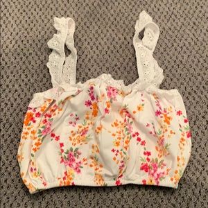 Forever 21 cropped floral tank